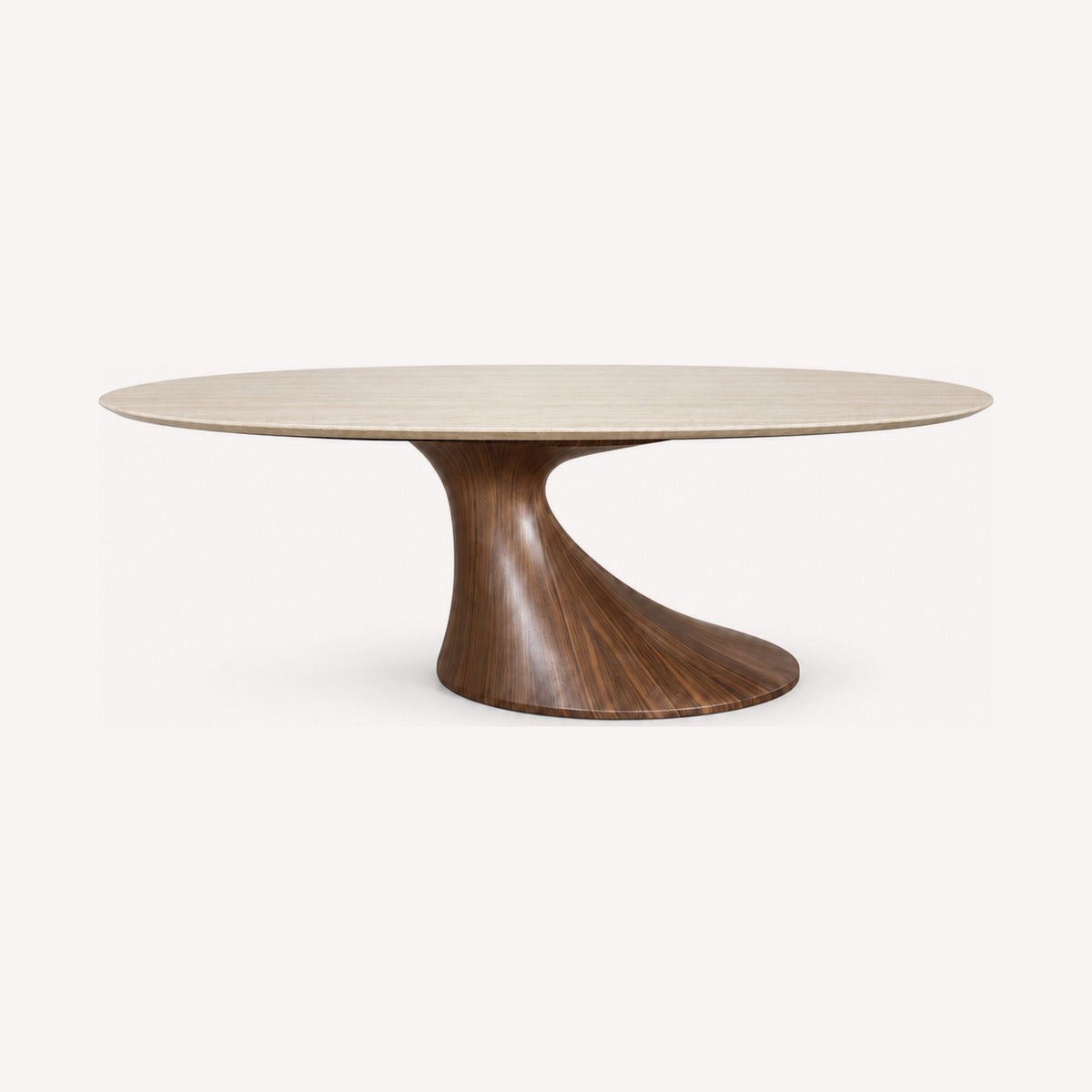 Extendable, round and statement dining tables in porcelain sintered stone, natural stone, glass and solid wood, seating 