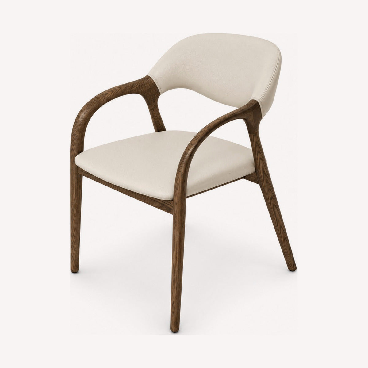 Counter and bar stools in vegan leather, bouclé and velvet with bronze, gold and walnut frames.