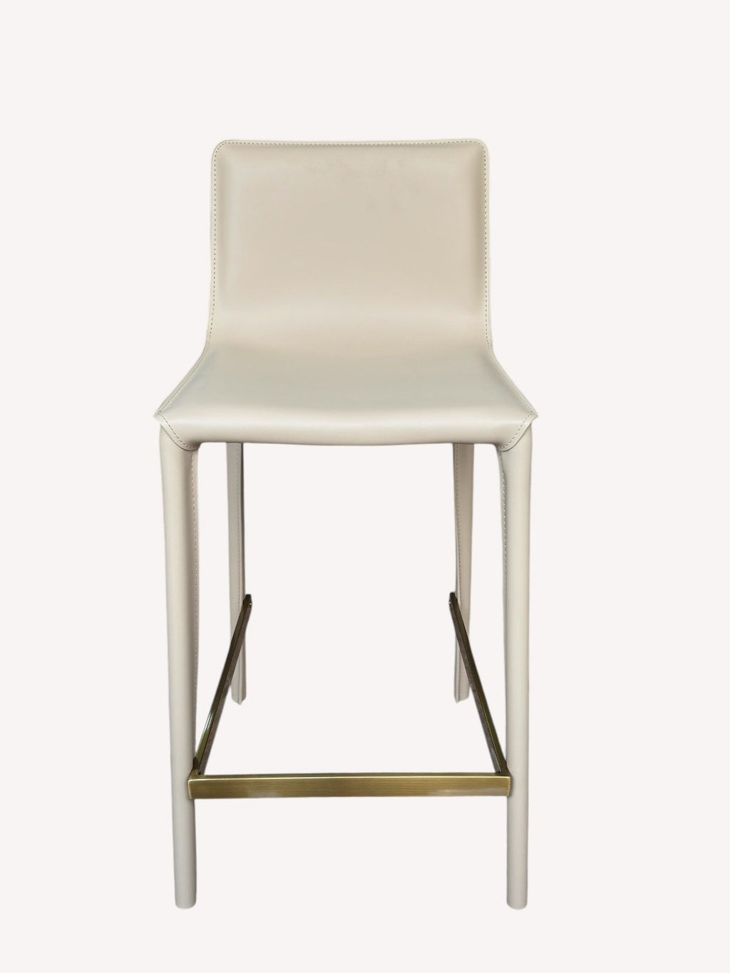 Anna cream vegan leather counter stool