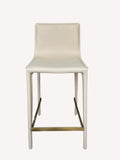 Anna cream vegan leather counter stool