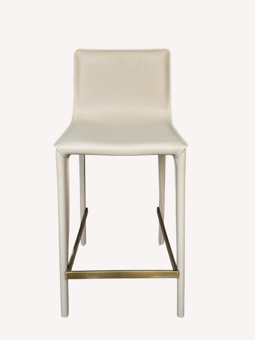 Anna cream vegan leather counter stool