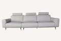 Damos long leather sofa