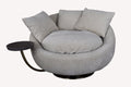 Life swivel chair with matching gray side table