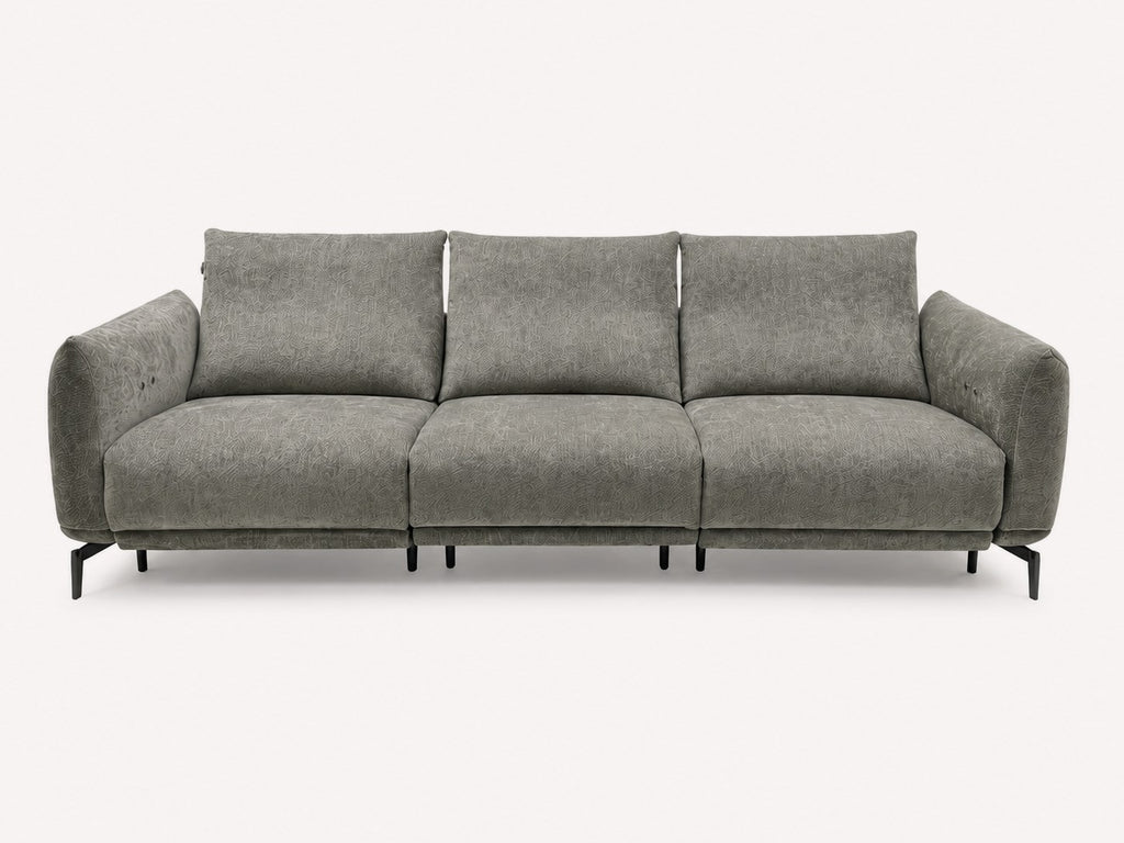 Dreamliner modern power reclining sofa on metal legs