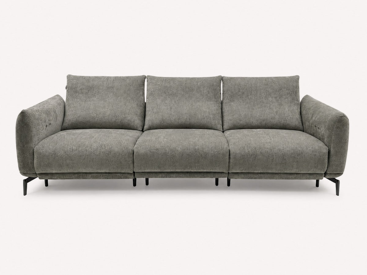 Dreamliner modern power reclining sofa on metal legs