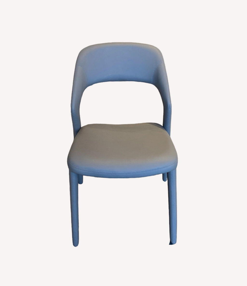 Kai slate blue open back dining chair