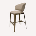 Diamond upholstered counter stool on stainless steel frame