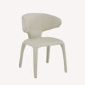 Icon one piece molded vegan leather dining chair