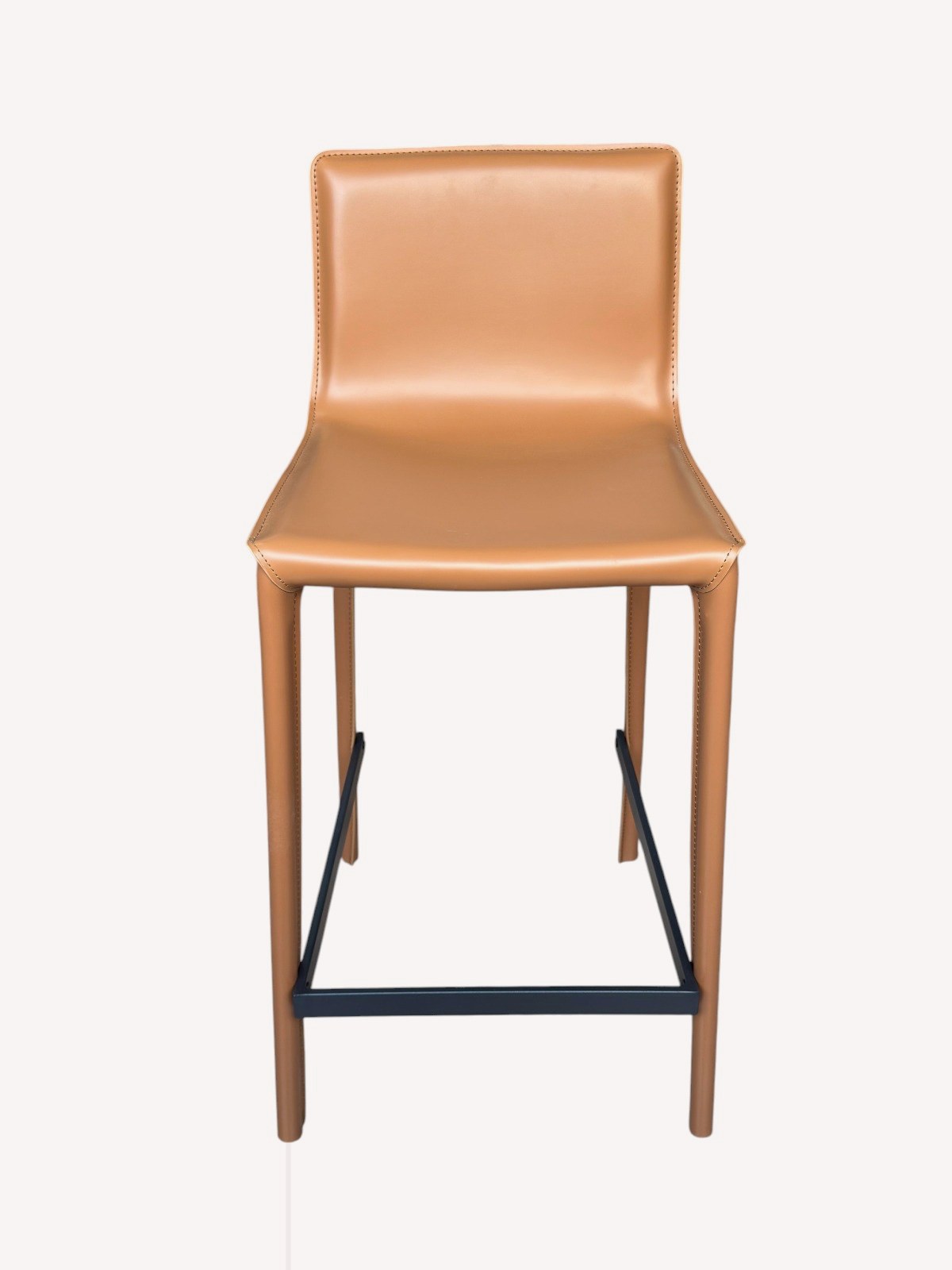 Anna camel vegan leather counter stool
