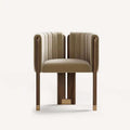 Nili solid wood and upholstered dining chair
