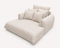 Pouf wide low lounge chaise with oversized cushions