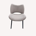 Moran light gray dining chair with butterfly shaped back