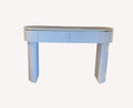 Orlando fluted white console table with gold edged top