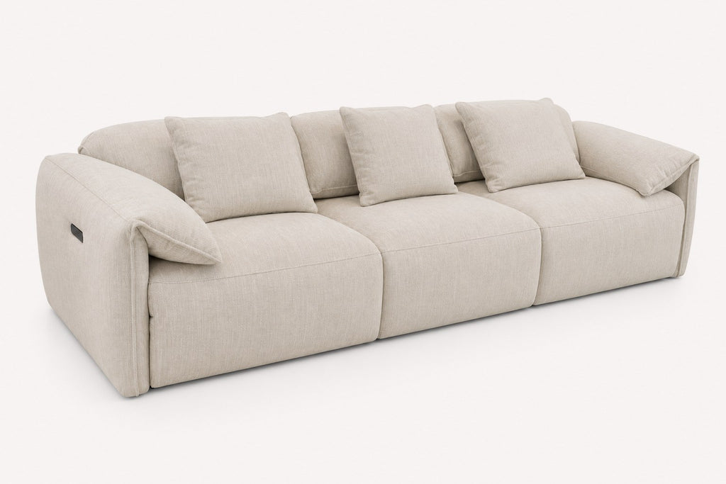 Couchy modern power reclining sofa with high backrests