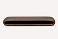SOHO low oval walnut media console with open center