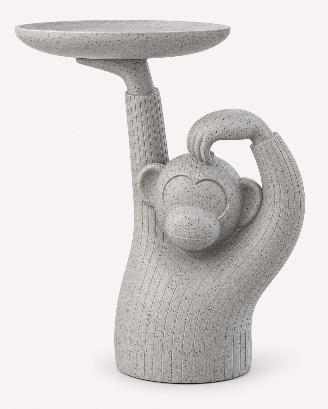 Coco gray sculptural monkey side table