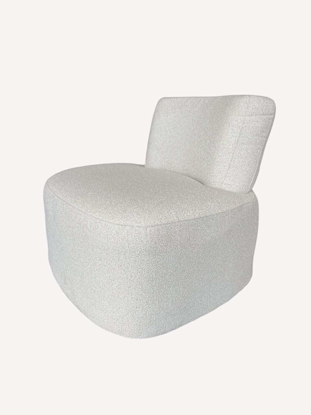Roma round accent chair with brushed stainless steel back