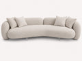 Sorella organic curved sofa in textured woven fabric