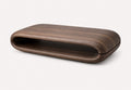 Hudson sculptural dark walnut coffee table with open center