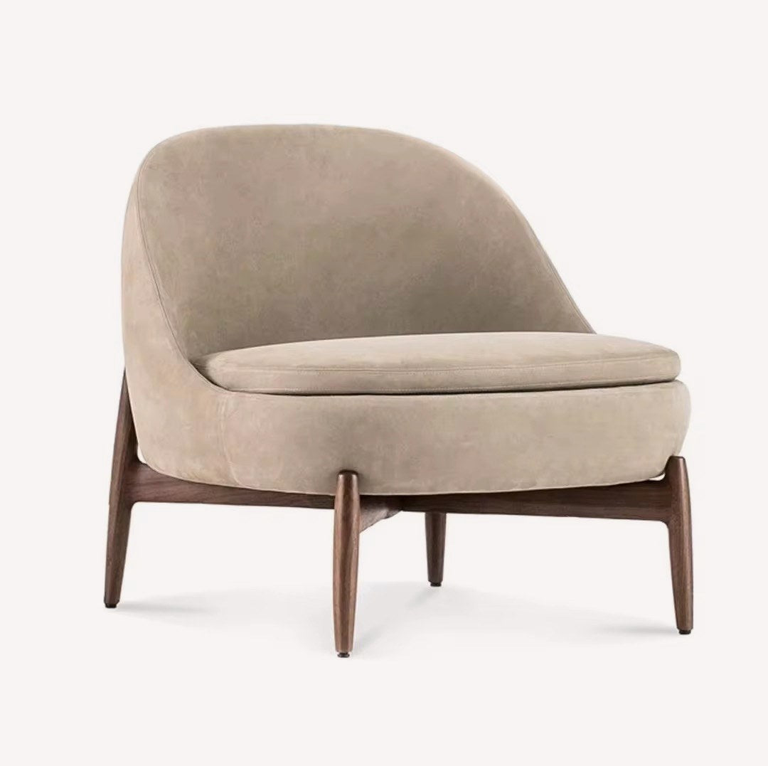 Manor accent chair with solid wood legs
