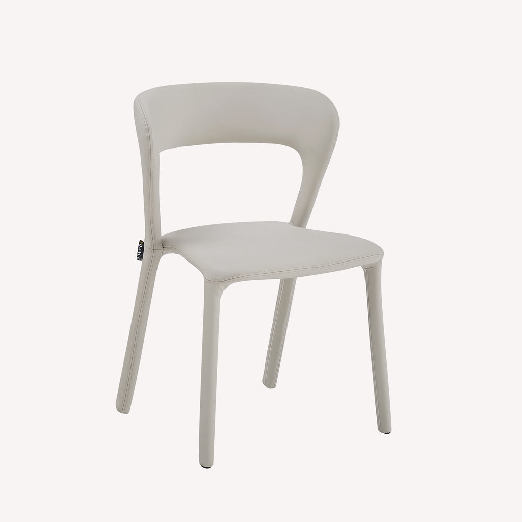 Titi open back vegan leather dining chair