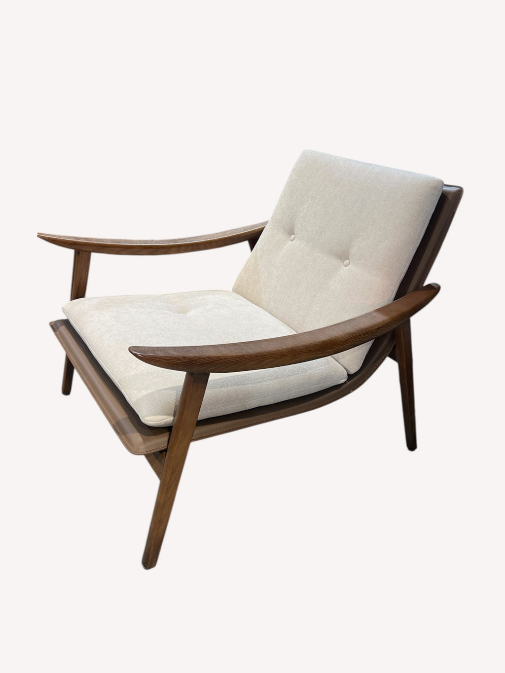 Sierra round rocking lounge chair with dark shell and plush cushions