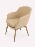 Vienna cream upholstered dining chair with matte gold legs