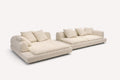 Alma modular chaise sectional in soft textured fabric