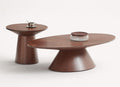 Tali pair of walnut tone coffee tables