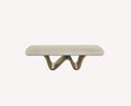 Miami coffee table with travertine look porcelain top