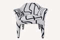 Mania accent chair in black and white graphic print