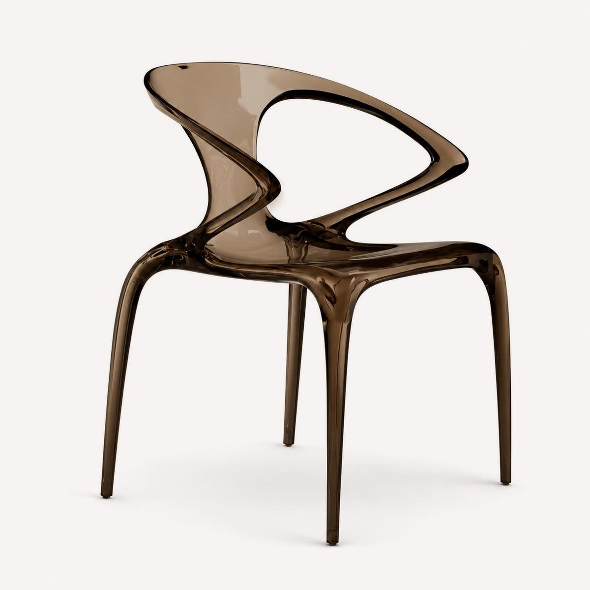 Yahalom translucent acrylic sculptural dining armchair