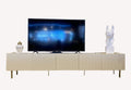 England long cream media console with gold legs