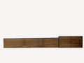 Terraced floating ribbed walnut wall media console
