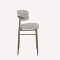 Dori minimal counter stool with light upholstered seat and slim metal legs