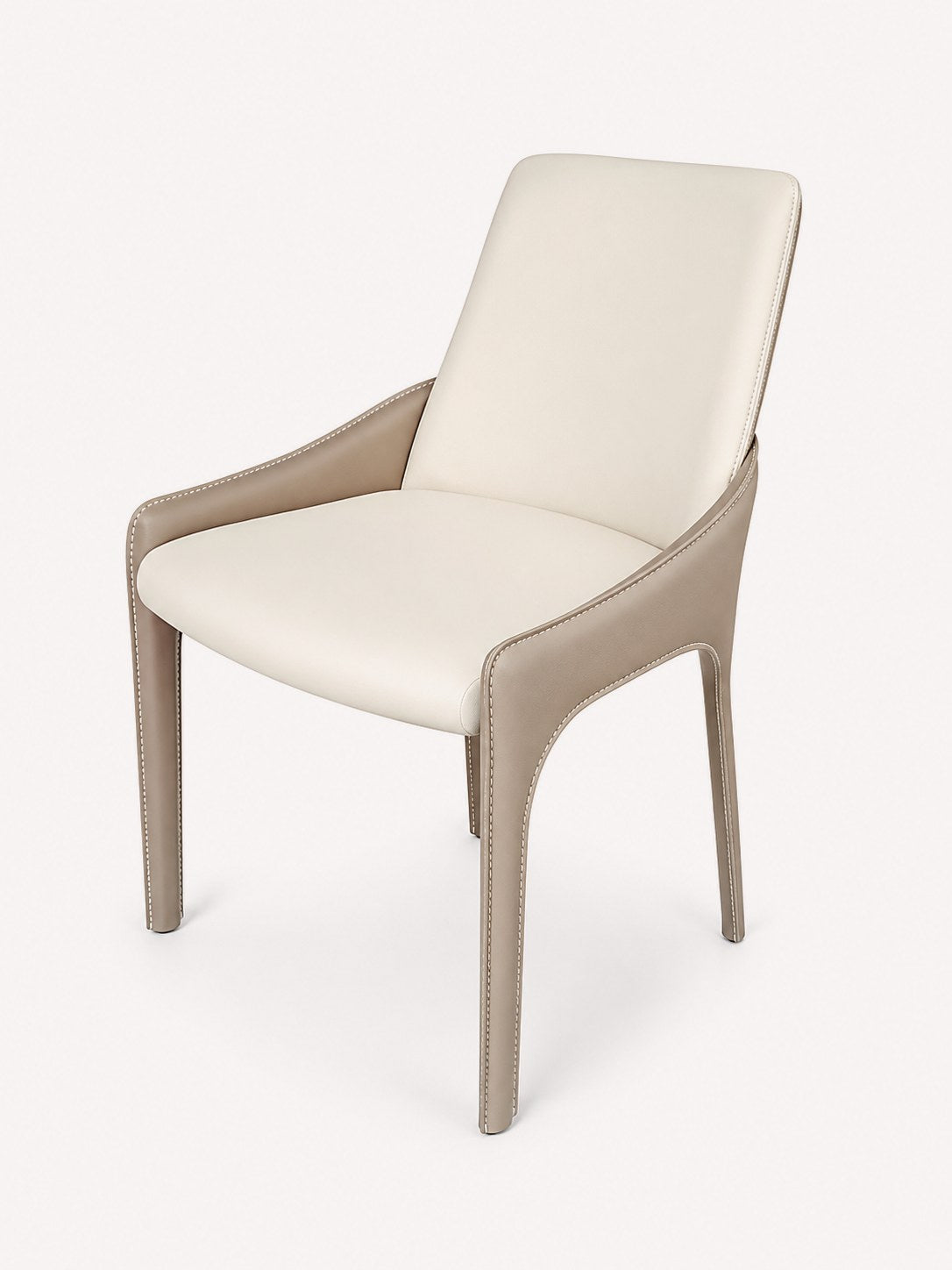 Vogue wraparound dining chair on slim metal base