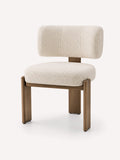 Celine bouclé dining chair with bronze legs