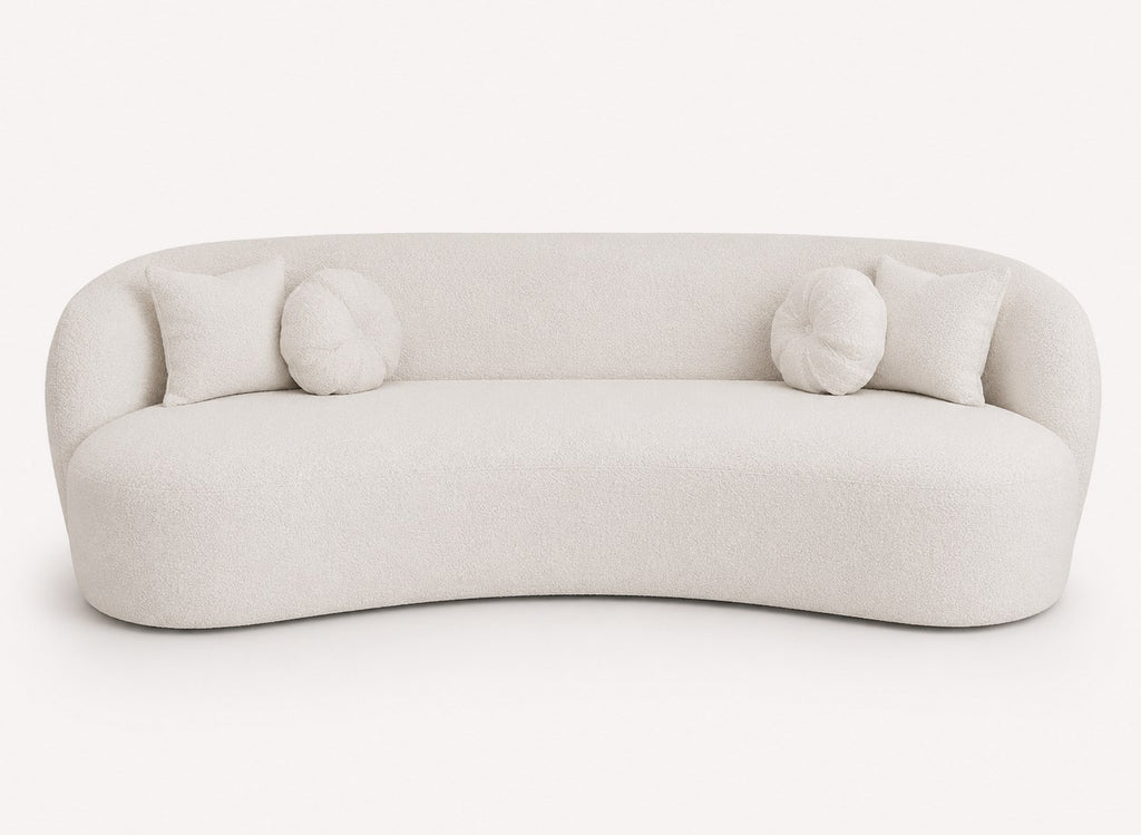 Kesarit sculptural rounded sofa