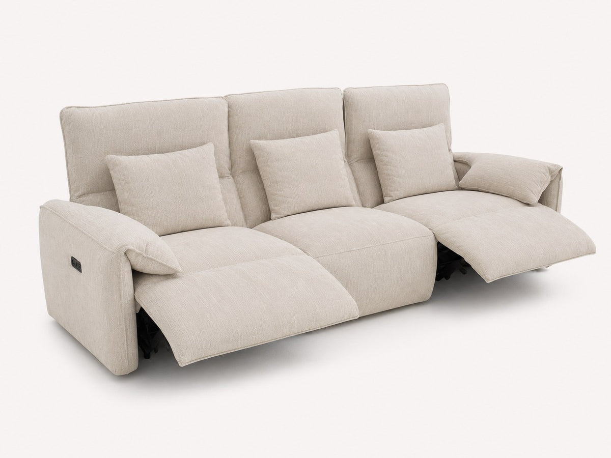 Couchy modern power reclining sofa with high backrests, view 2