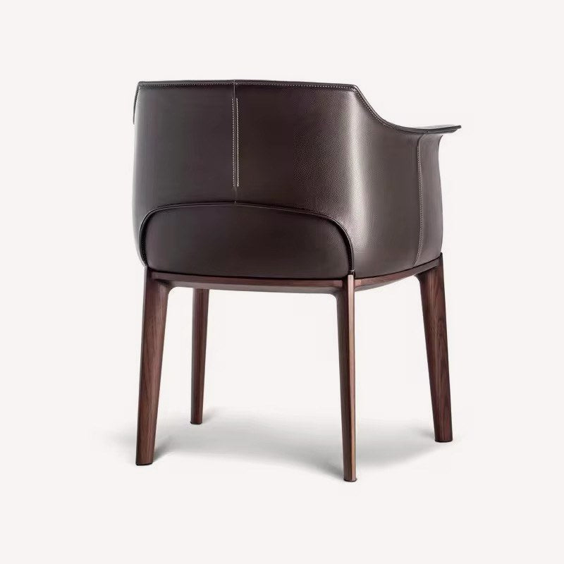 Henry dining chair with solid wood legs, view 2