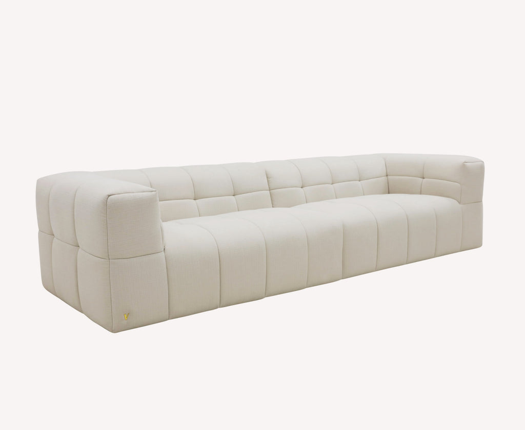V2075 cream biscuit tufted sofa, view 2