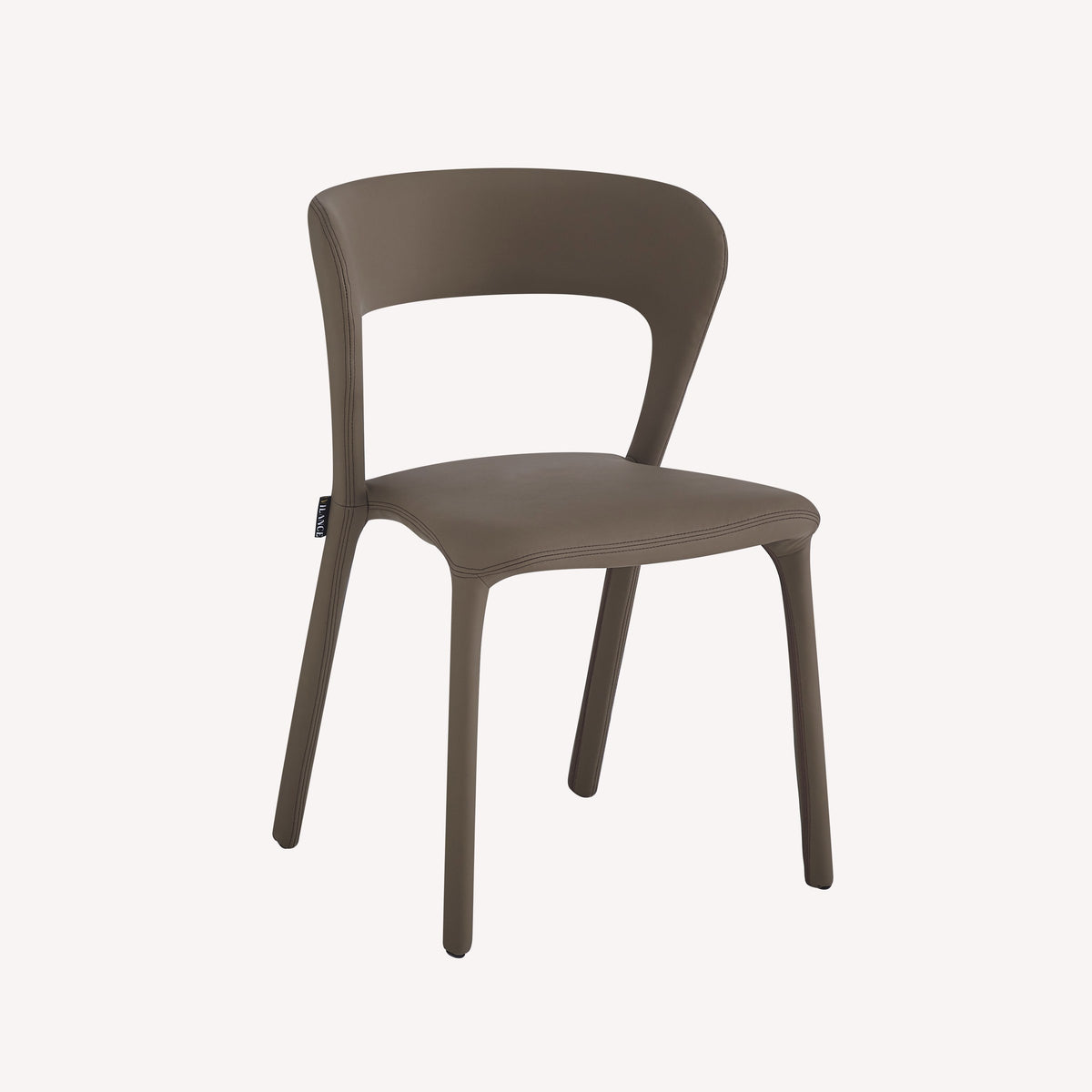 Titi open back vegan leather dining chair, view 2