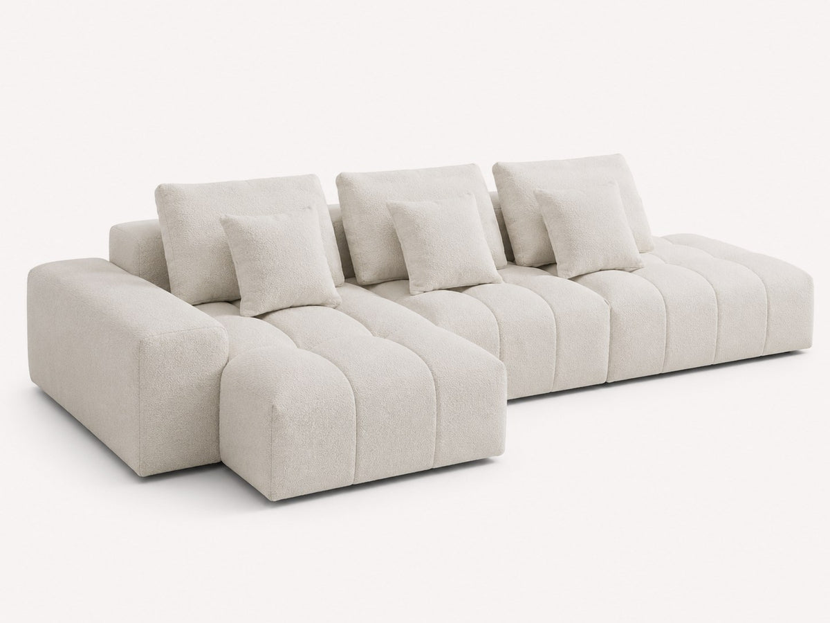 Levavit large modular sectional with channel stitching, view 2