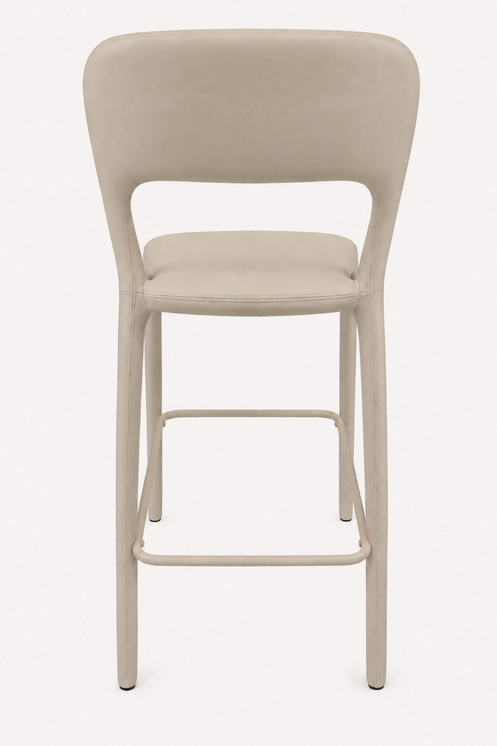 Titi vegan leather counter stool with sahara tone footrest, view 2