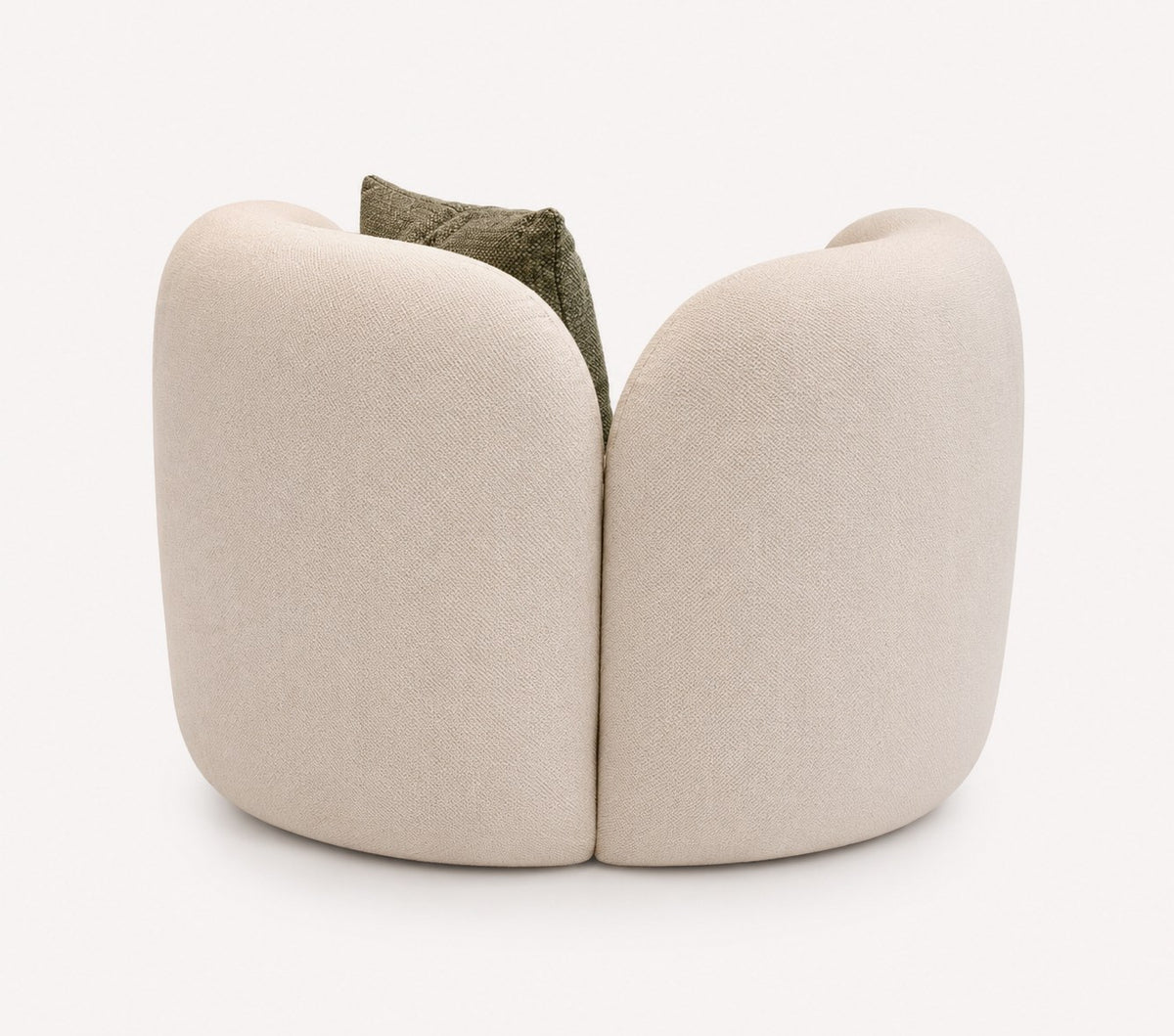 Panda wide rounded lounge chair, view 2