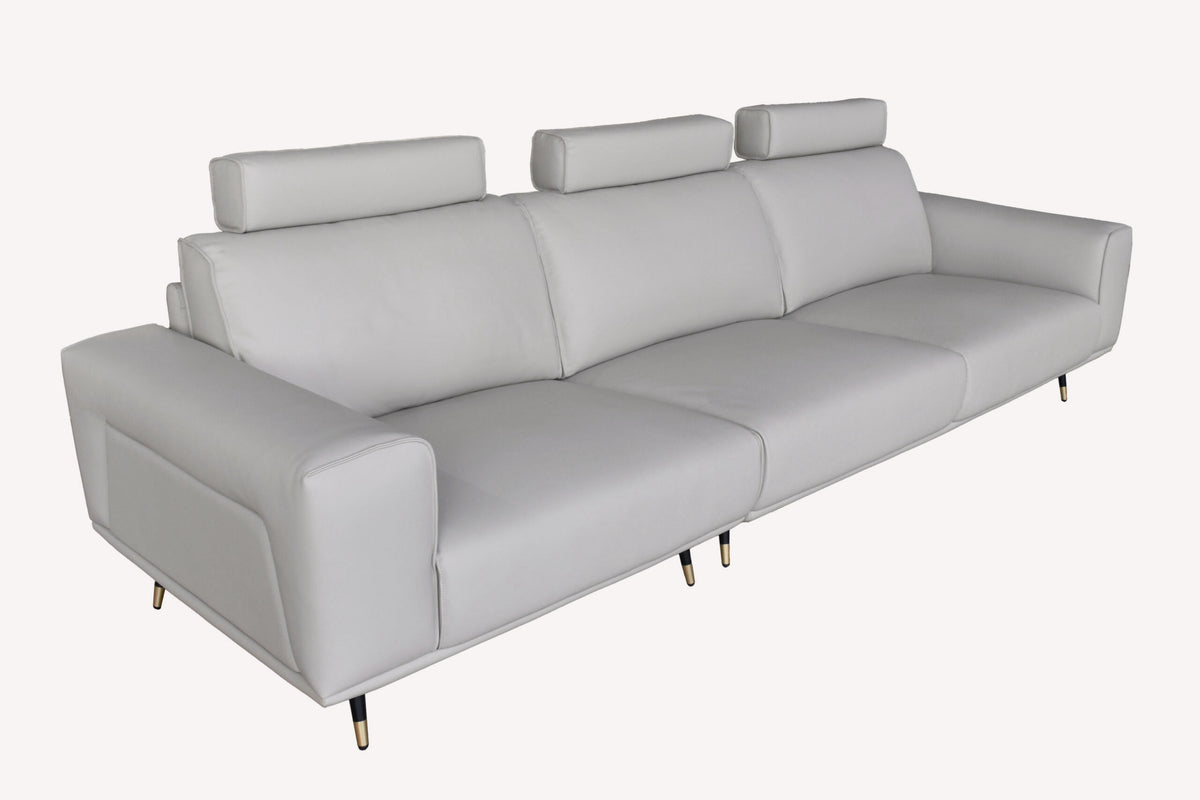 Damos long leather sofa, view 2