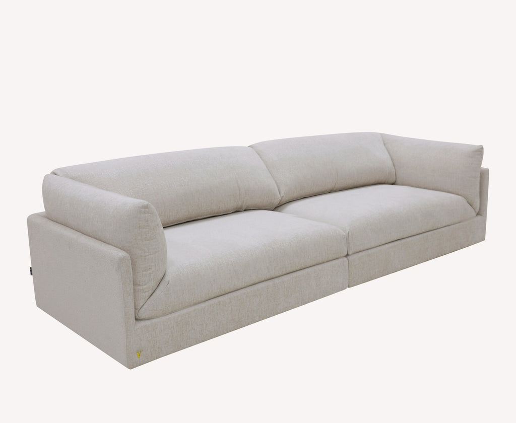 Zoey deep seat oatmeal sofa, view 2