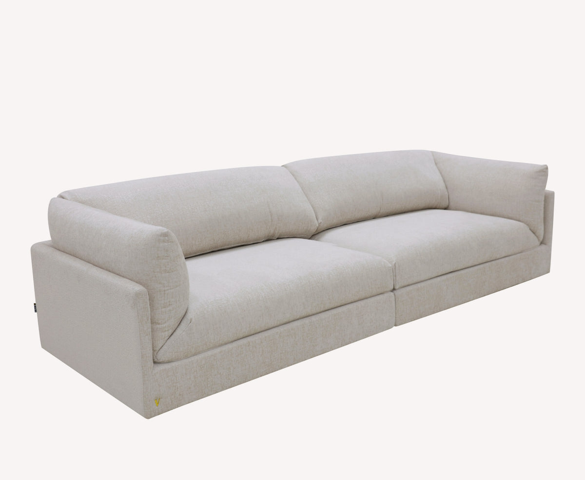 Zoey deep seat oatmeal sofa, view 2