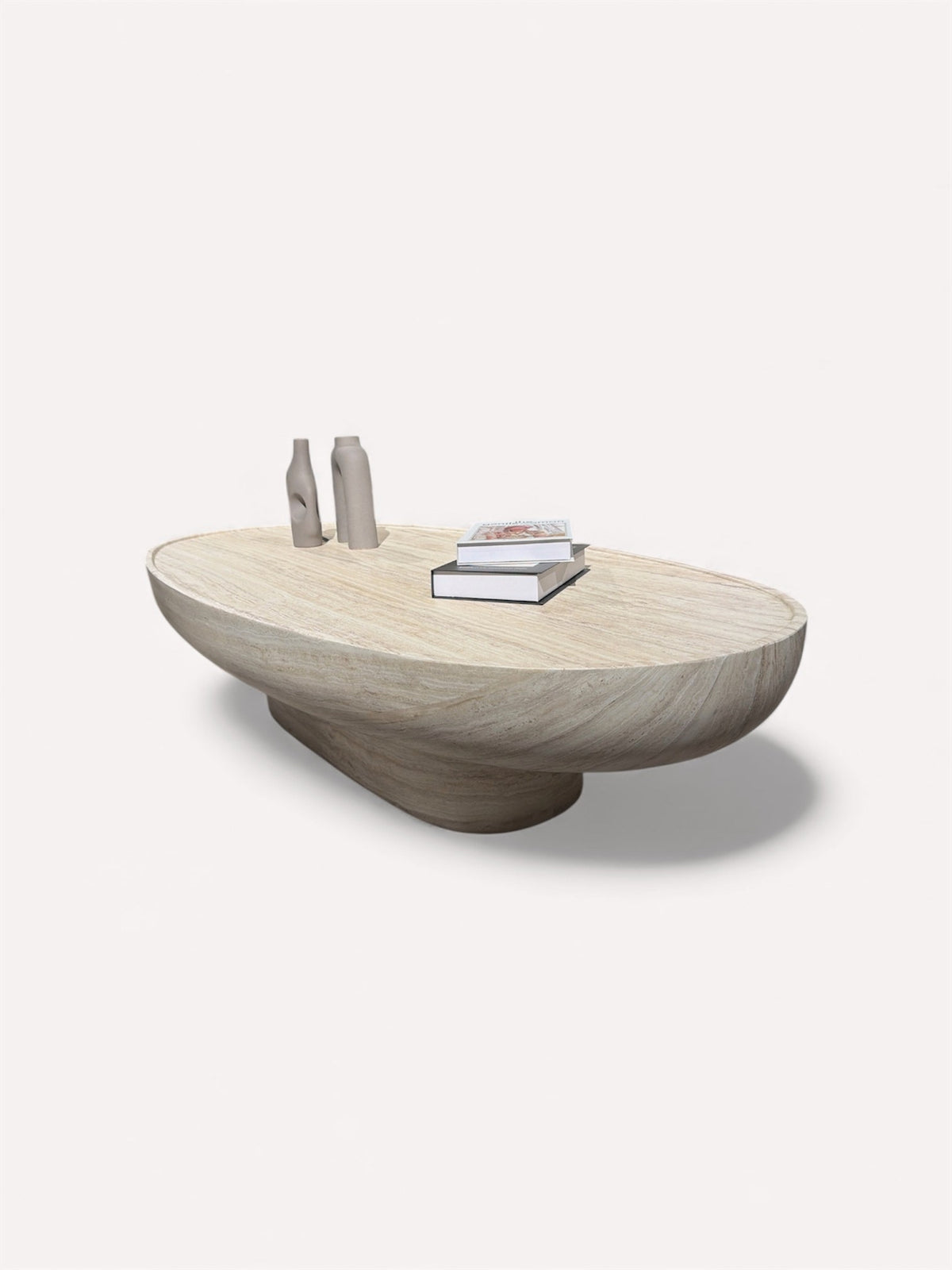 Folio sculptural fiberglass coffee table, view 2