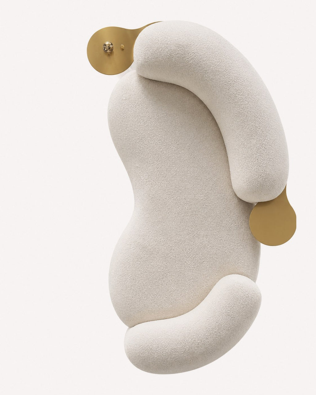 Madrid sculptural curved bouclé sofa, view 2